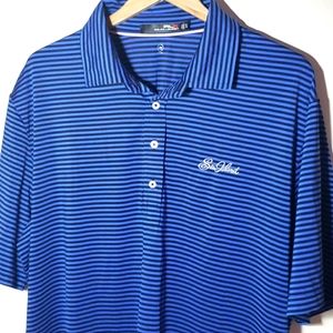 Mint RLX Blue & Black Stripe Polo XL